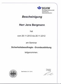 Sicherheitsbeauftragte Grundausbildung - 2012